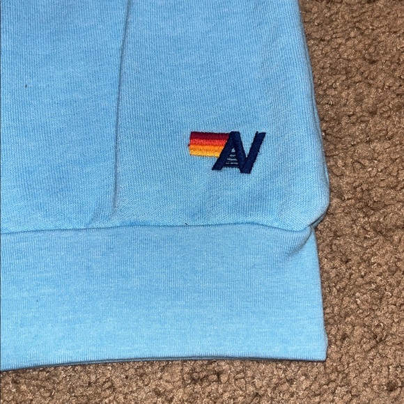 Aviator Nation Never Stop Chasing Rainbows Crew Neck Sweatshirt Pullover Blue S - Picture 9 of 9